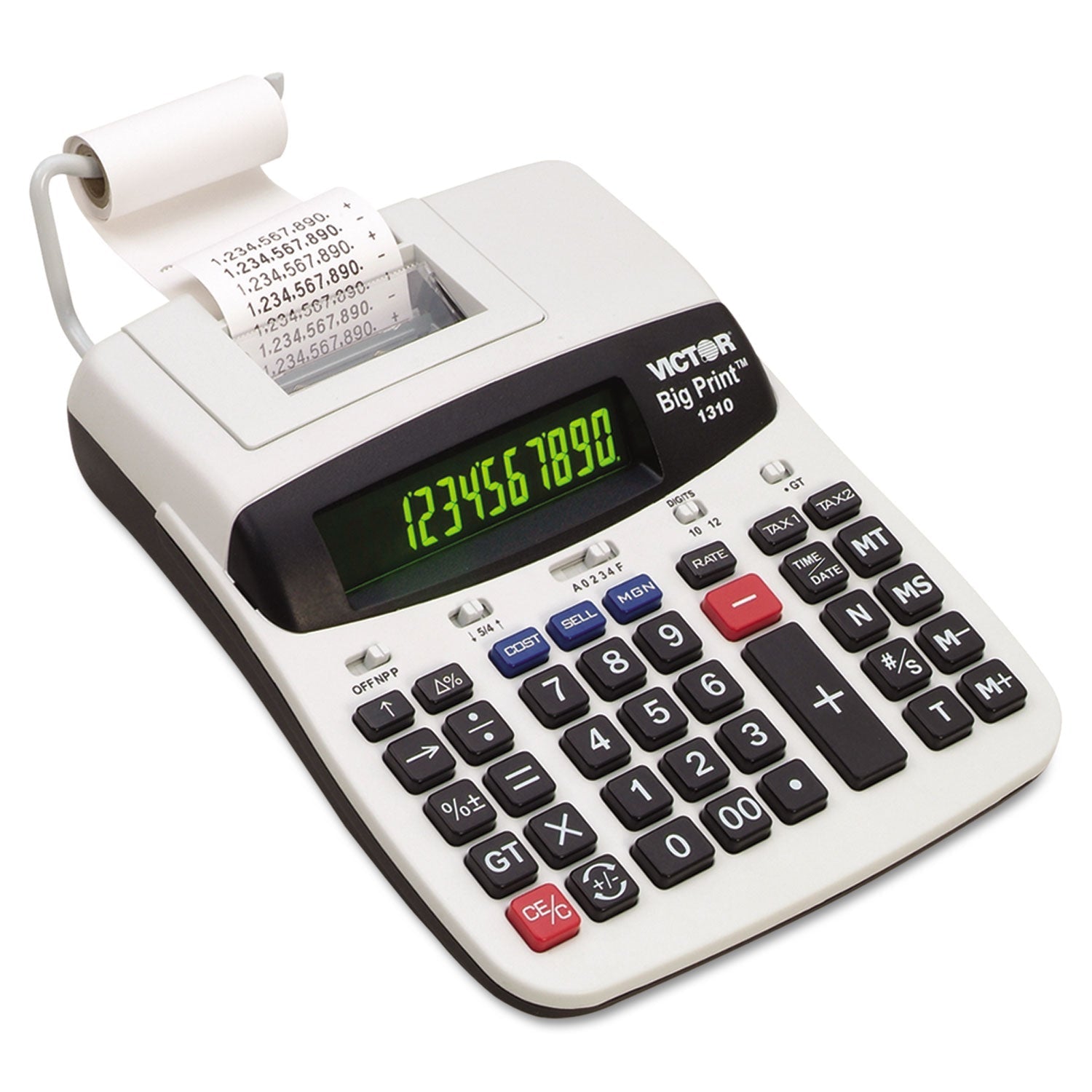 Victor® 1310 Big Print Commercial Thermal Printing Calculator, Black Print, 6 Lines/sec