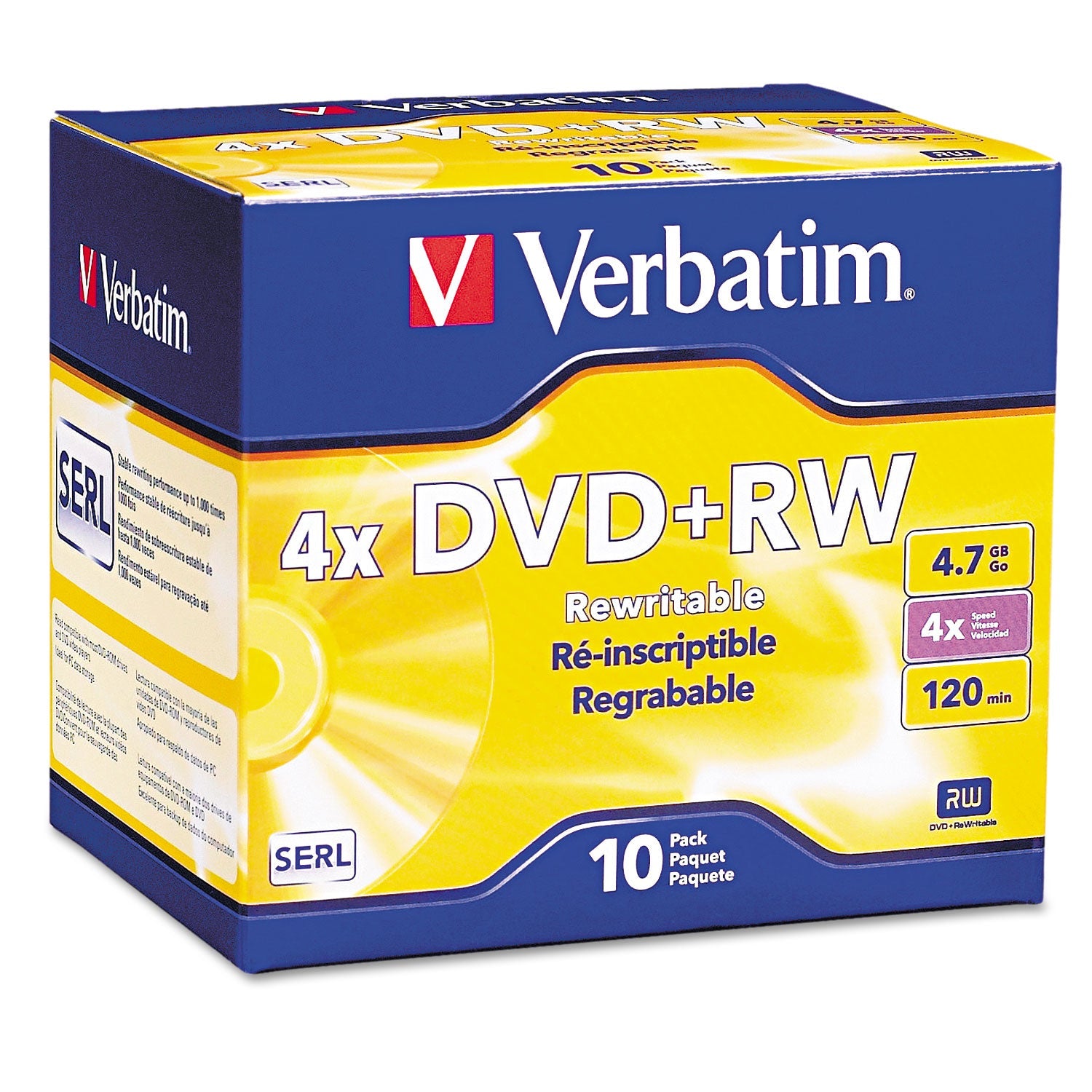 Verbatim DVD+RW Rewritable Disc | 10-Pack