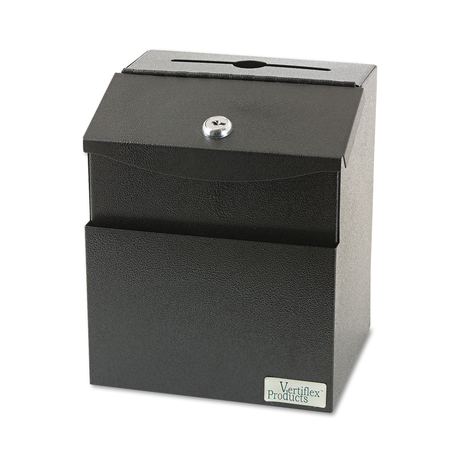 Steel Suggestion Box With Locking Top | Black