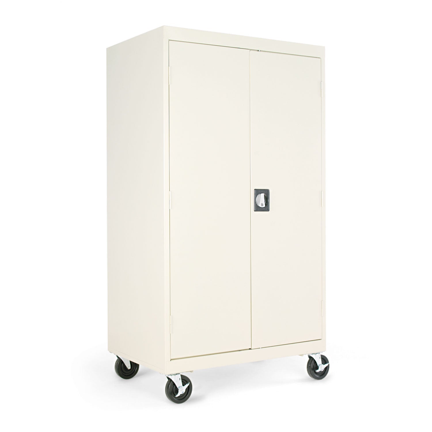 Alera® Assembled Mobile Storage Cabinet, With Adjustable Shelves 36w X 24d X 66h, Putty