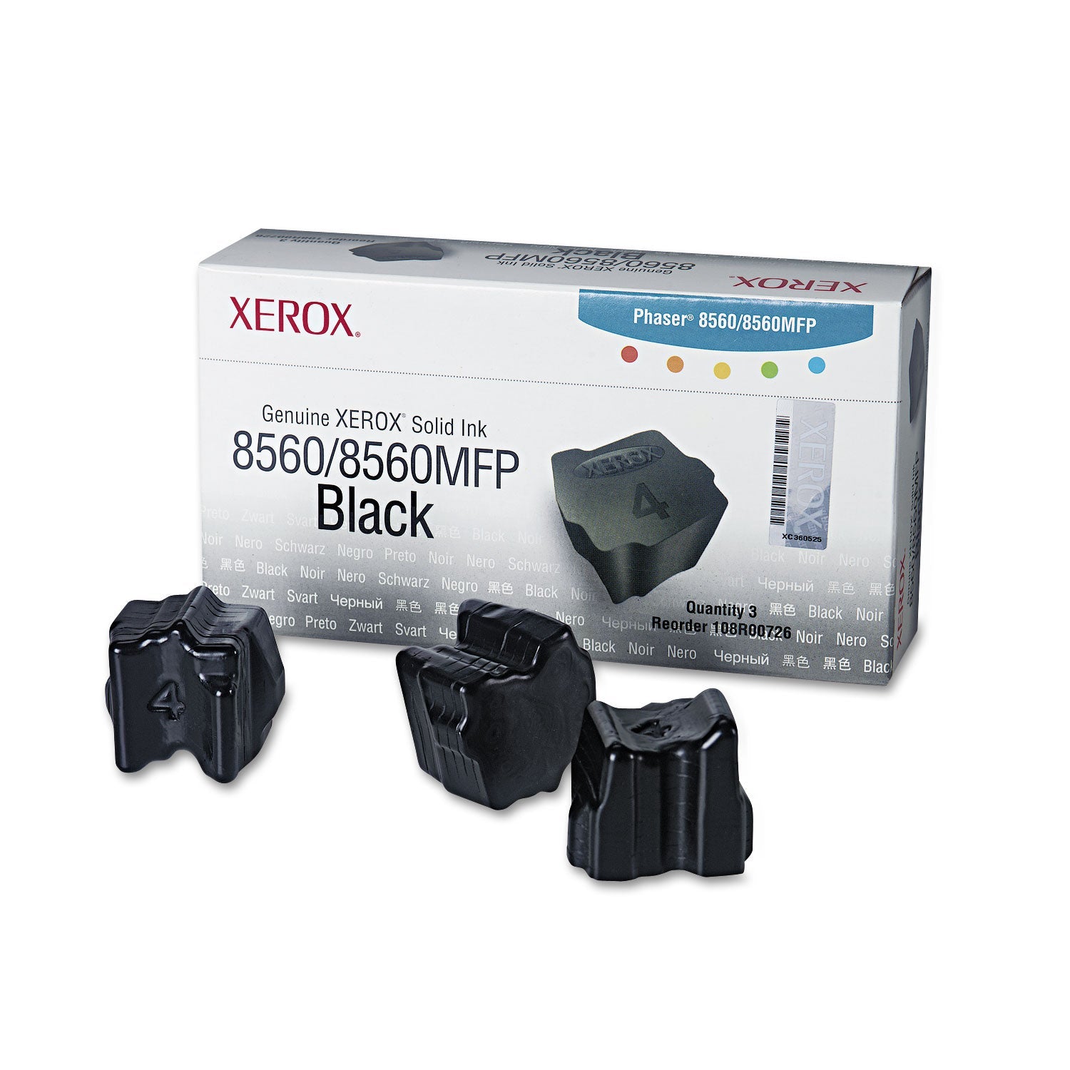 Solid Ink Stick | Black, 3,400 Pages, 3/Box