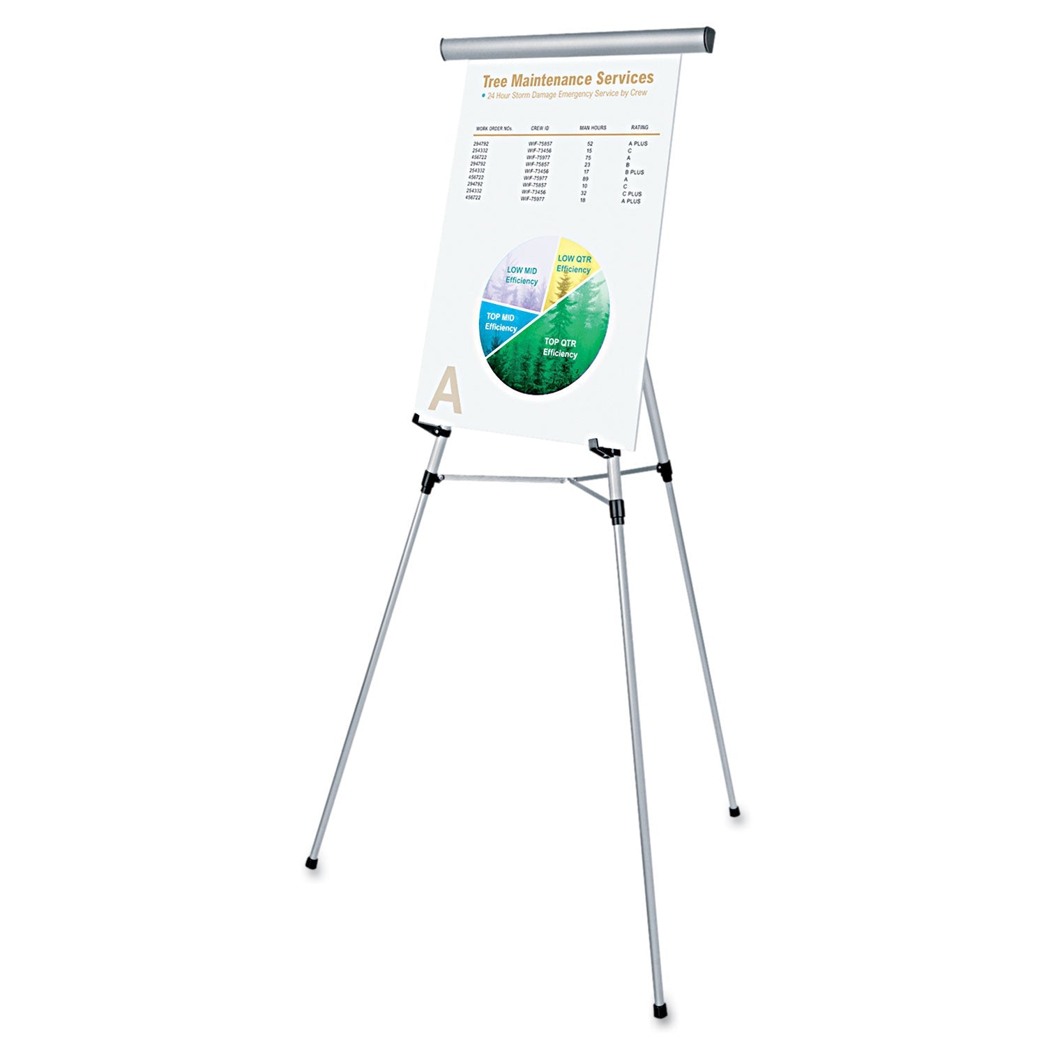 3-Leg Telescoping Easel | Silver | Adjusts to 64"