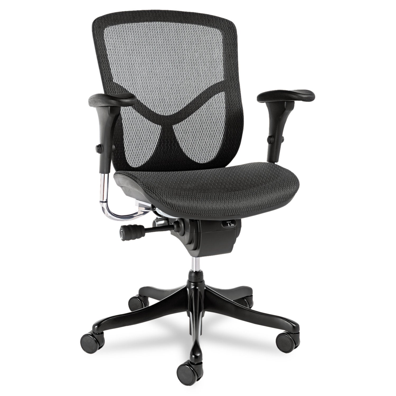 Alera® Alera Eq Series Ergonomic Multifunction Mid-Back Mesh Chair, Supports Up To 250 Lb, Black