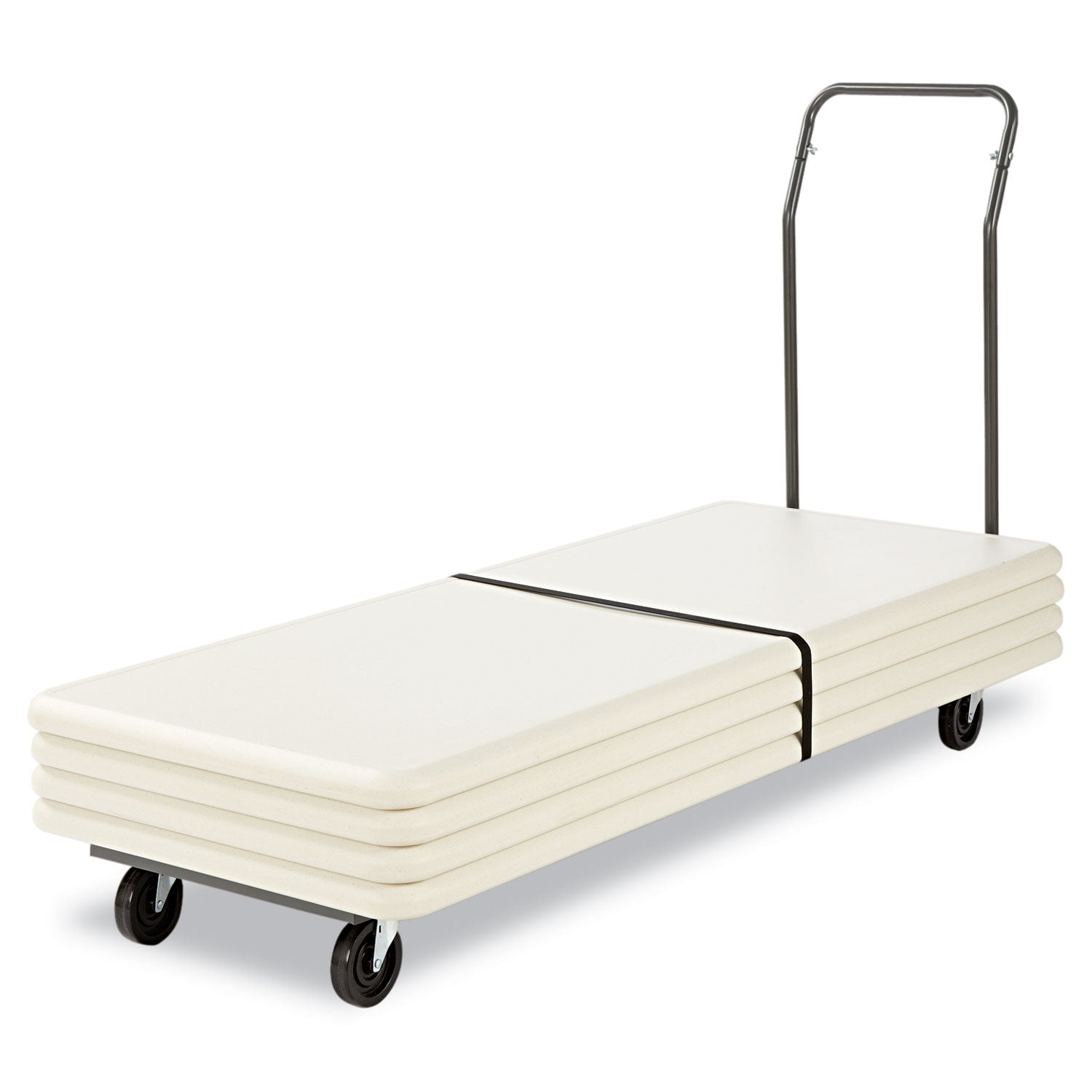 Alera® Chair/Table Cart, Metal, 600 lb Capacity, 20.86" x 50.78" to 72.04" x 43.3", Black