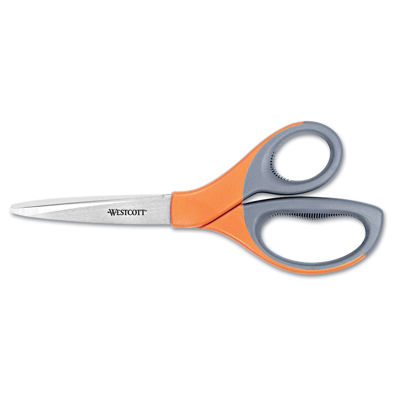 Westcott® Elite Series Stainless Steel Shears, 8" Long, 3.5" Cut Length, Straight Orange Handle