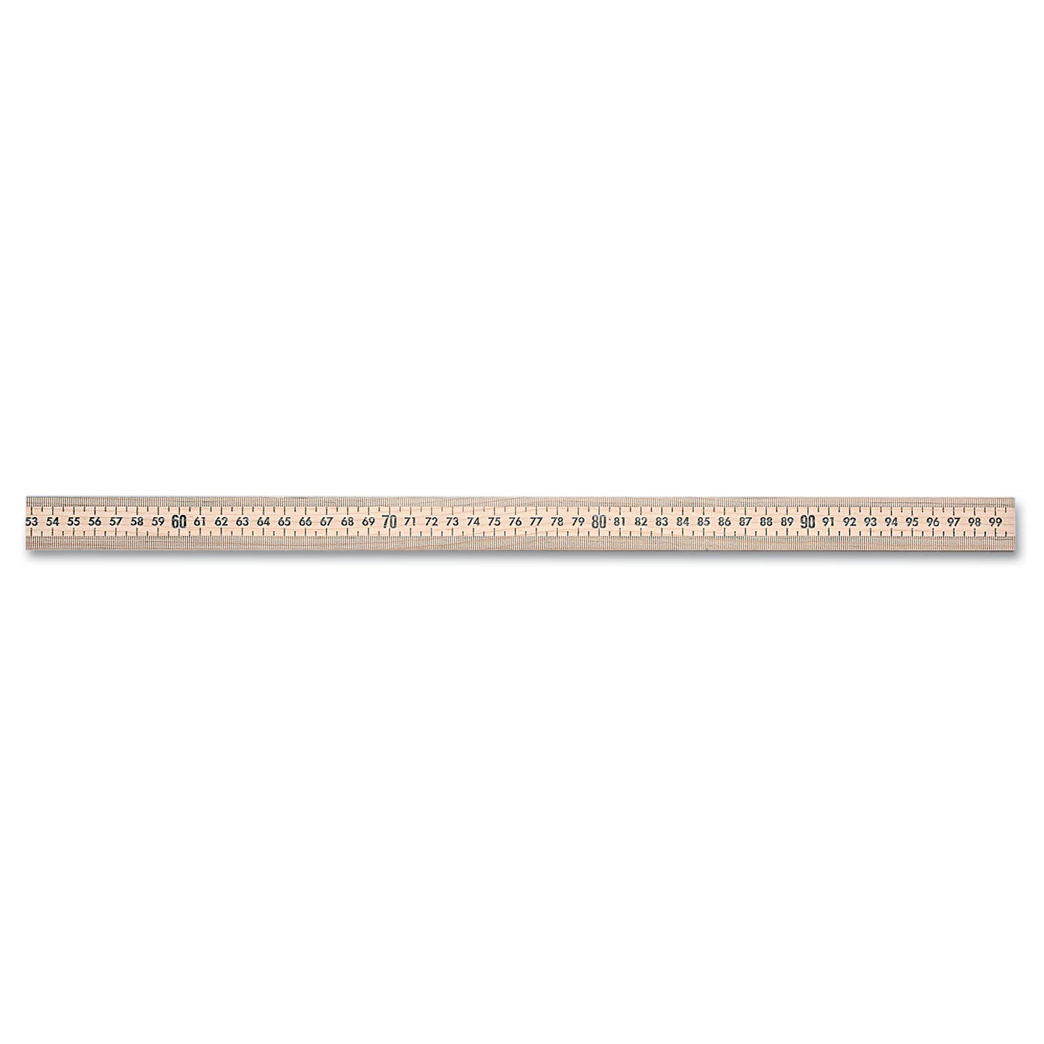 Westcott® Wooden Meter Stick, Standard/metric, 39.5", Clear Lacquer Finish, 12/box