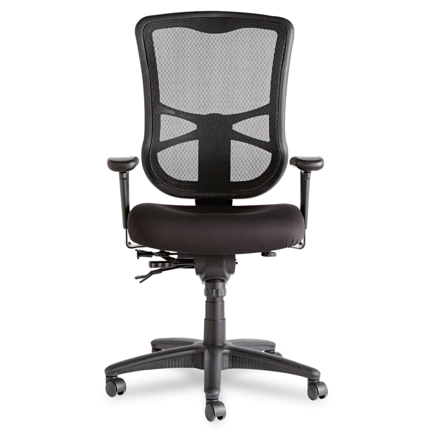 Alera® Alera Elusion Series Mesh High-Back Multifunction Chair, Supports Up To 275 Lb, 17.2" To 20.6" Seat Height, Black