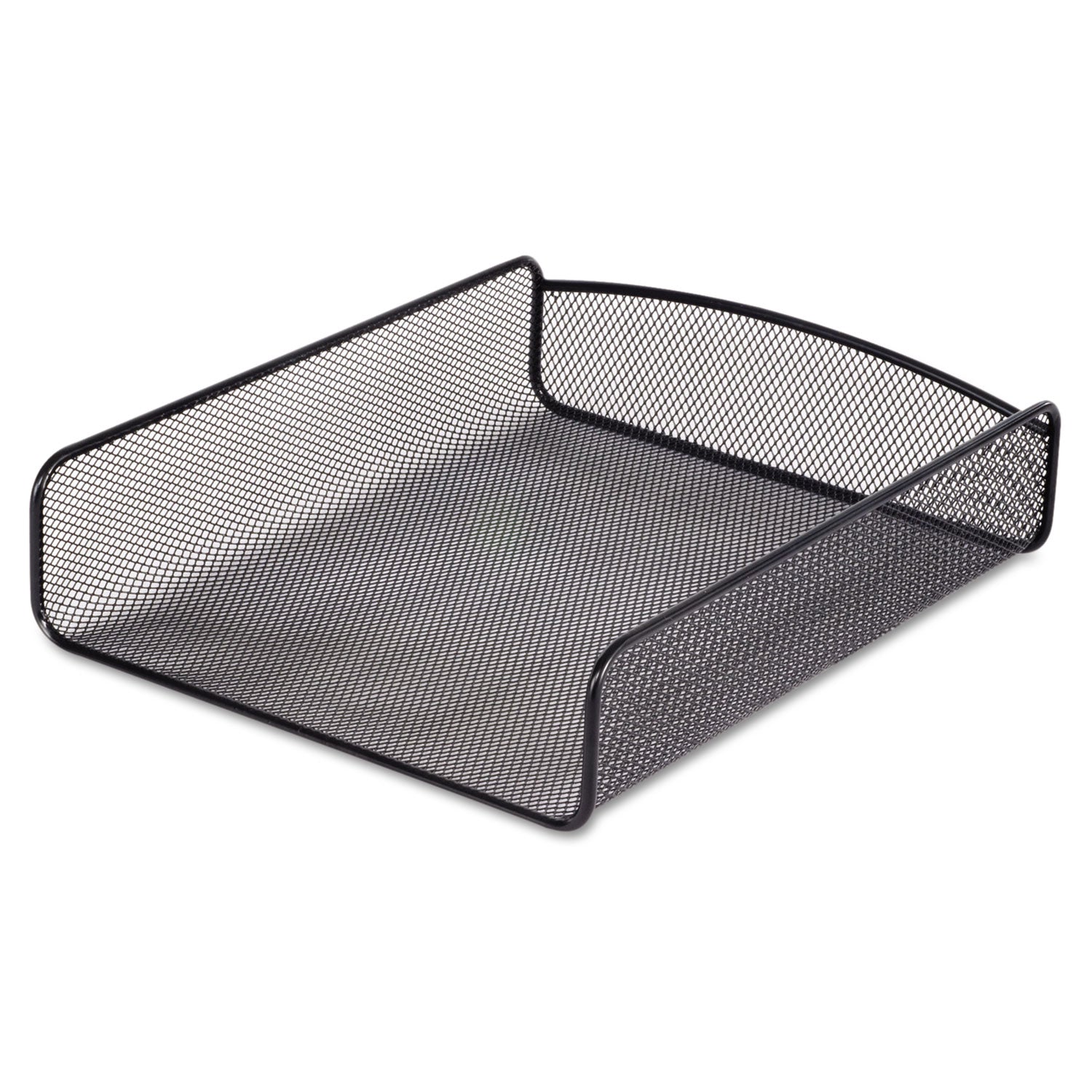 Safco® Onyx Desk Tray, 1 Section, Letter Size Files, 9.25" X 11.75" X 2.5", Black