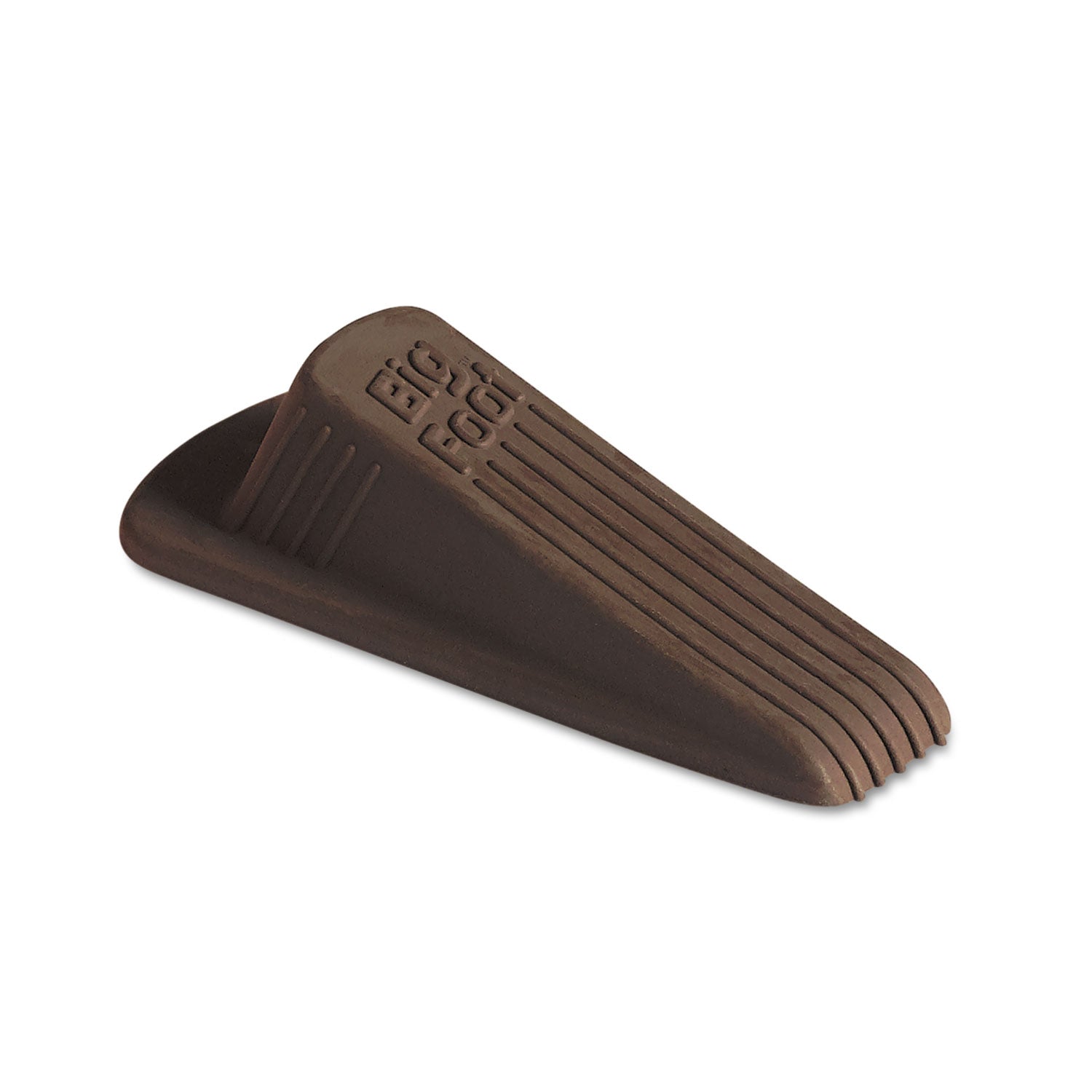 Master Caster® Big Foot Doorstop, No Slip Rubber Wedge, 2.25w X 4.75d X 1.25h, Brown, 2/pack