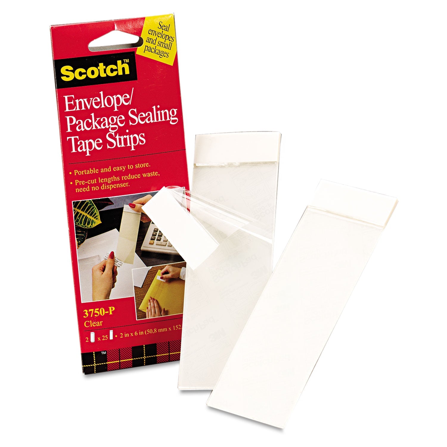 Envelope/Package Sealing Tape Strips | 50/Pack