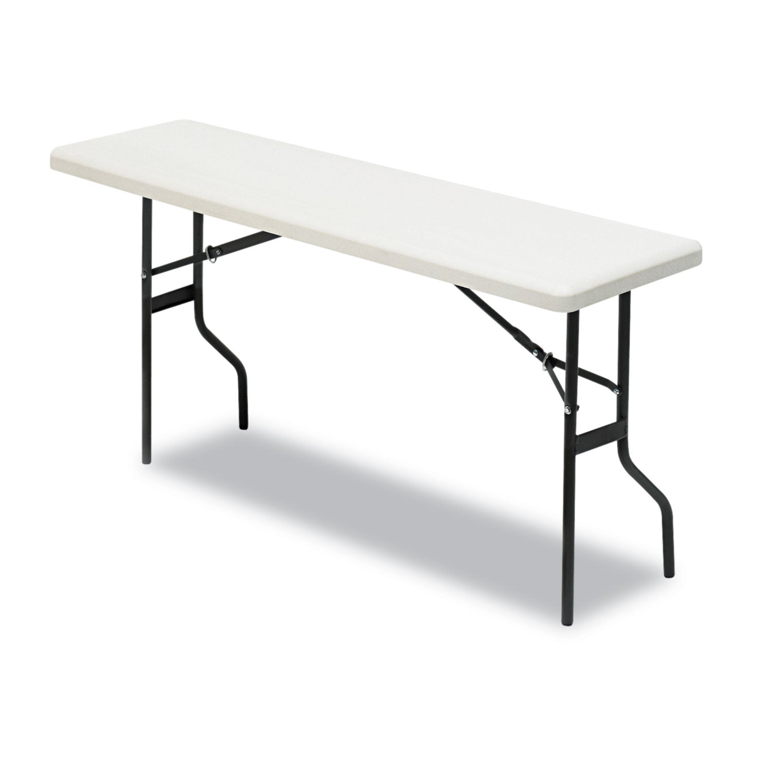 Iceberg IndestrucTable Classic Folding Table, Rectangular, 72" x 18" x 29", Platinum - Bloom Skins