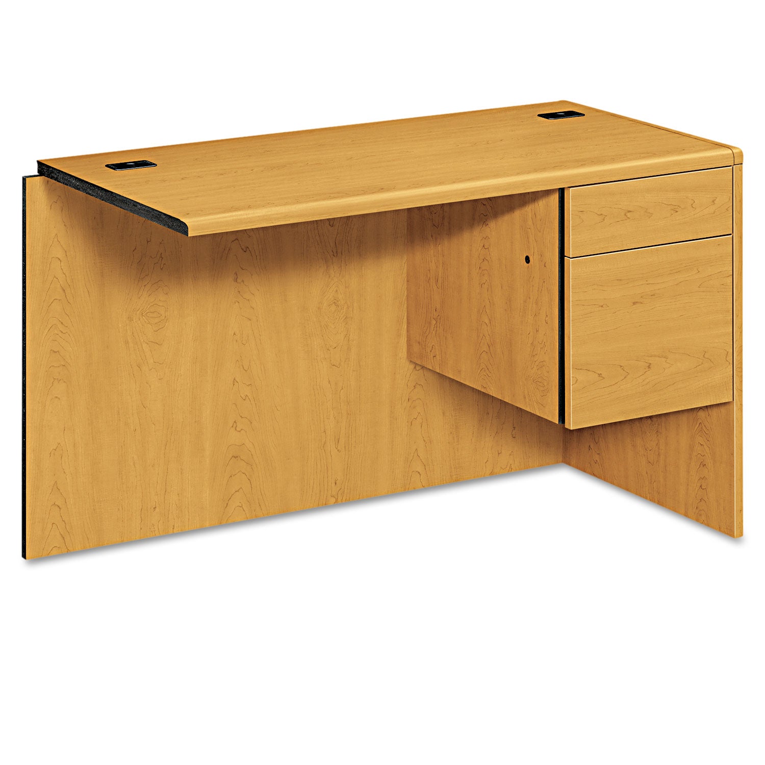 HON® 10700 "L" Workstation Return, Right 3/4 Pedestal, 48w x 24d x 29.5h, Harvest