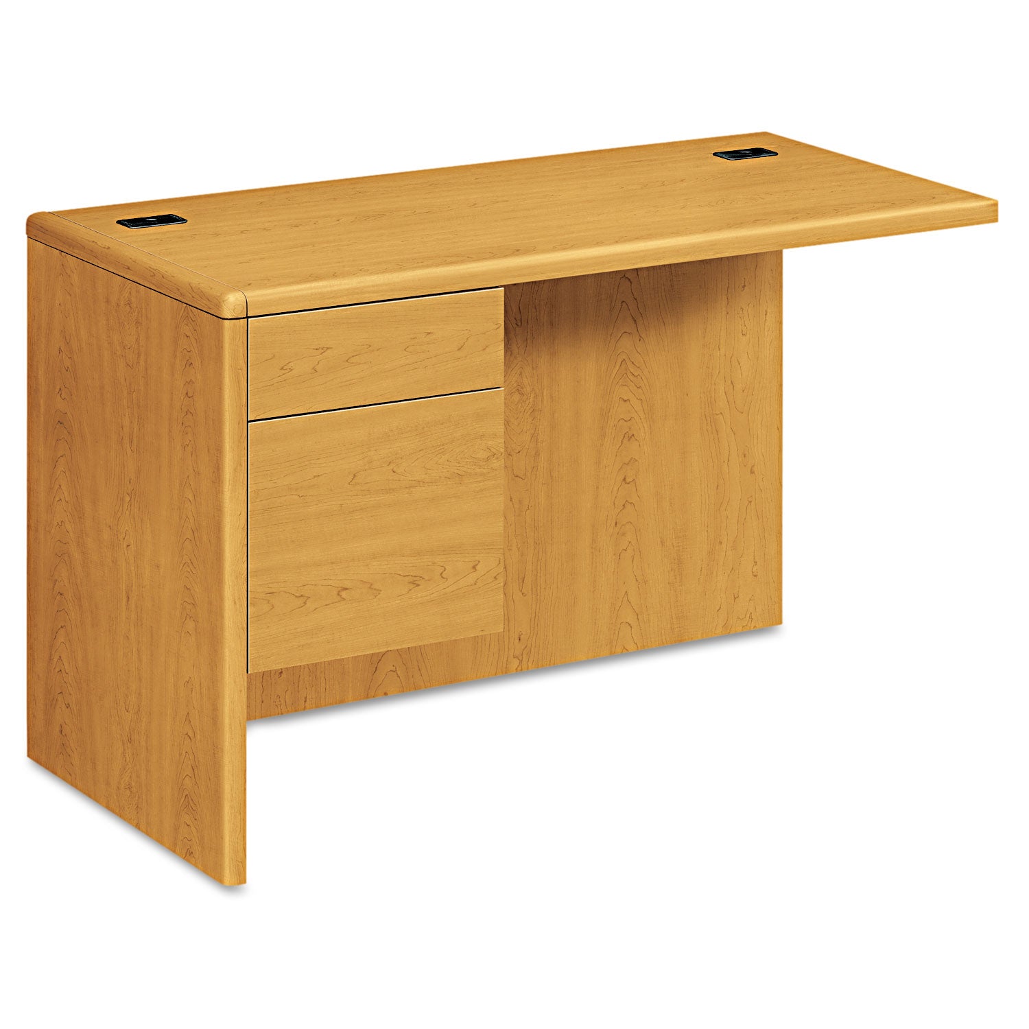 HON® 10700 "L" Workstation Return, Left 3/4 Pedestal, 48w x 24d x 29.5h, Harvest