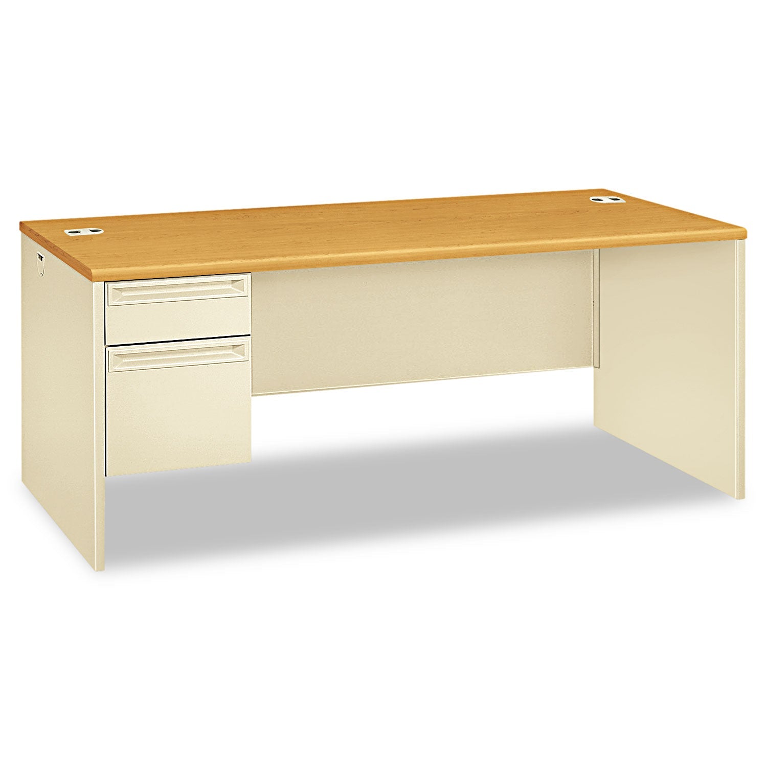 Left Pedestal Desk | HON 38000 Series, Harvest