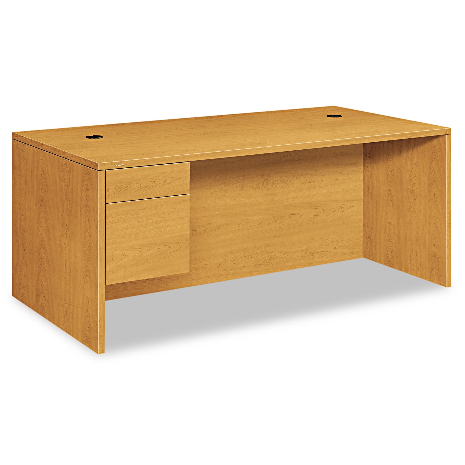 HON® 10500 Series "l" Workstation Single Pedestal Desk With 3/4 Height Pedestal, 72" X 36" X 29.5", Harvest