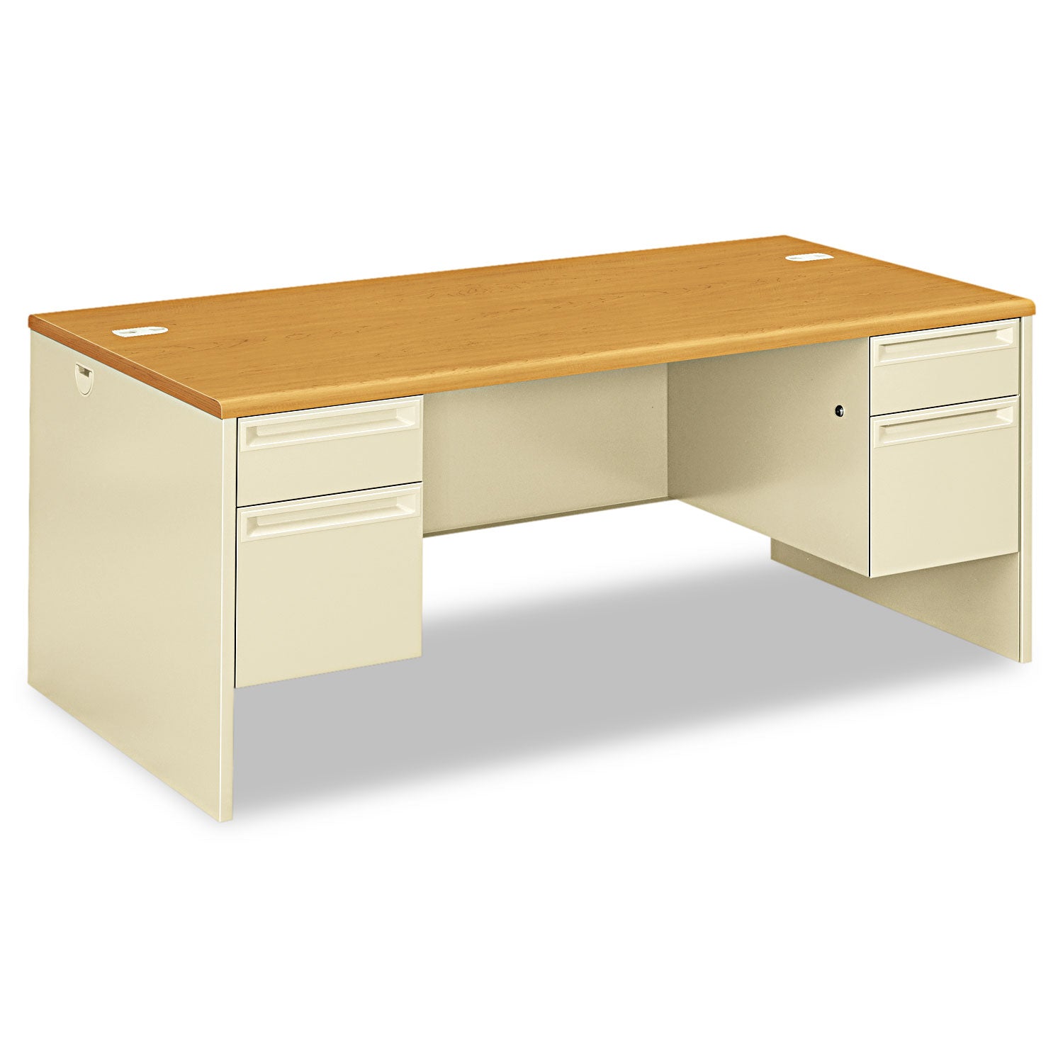 Double Pedestal Desk | HON® 38000, 72", Harvest