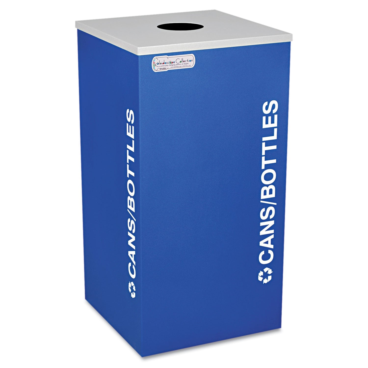 Kaleidoscope Bottle/Can Recycling Receptacle | Blue