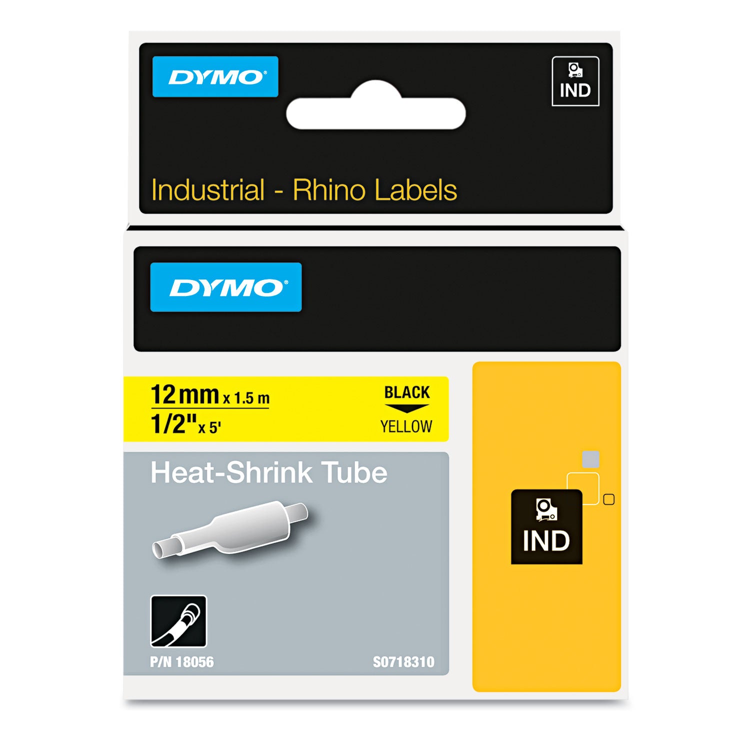 Rhino Heat Shrink Tubes | DYMO® | 0.5" White