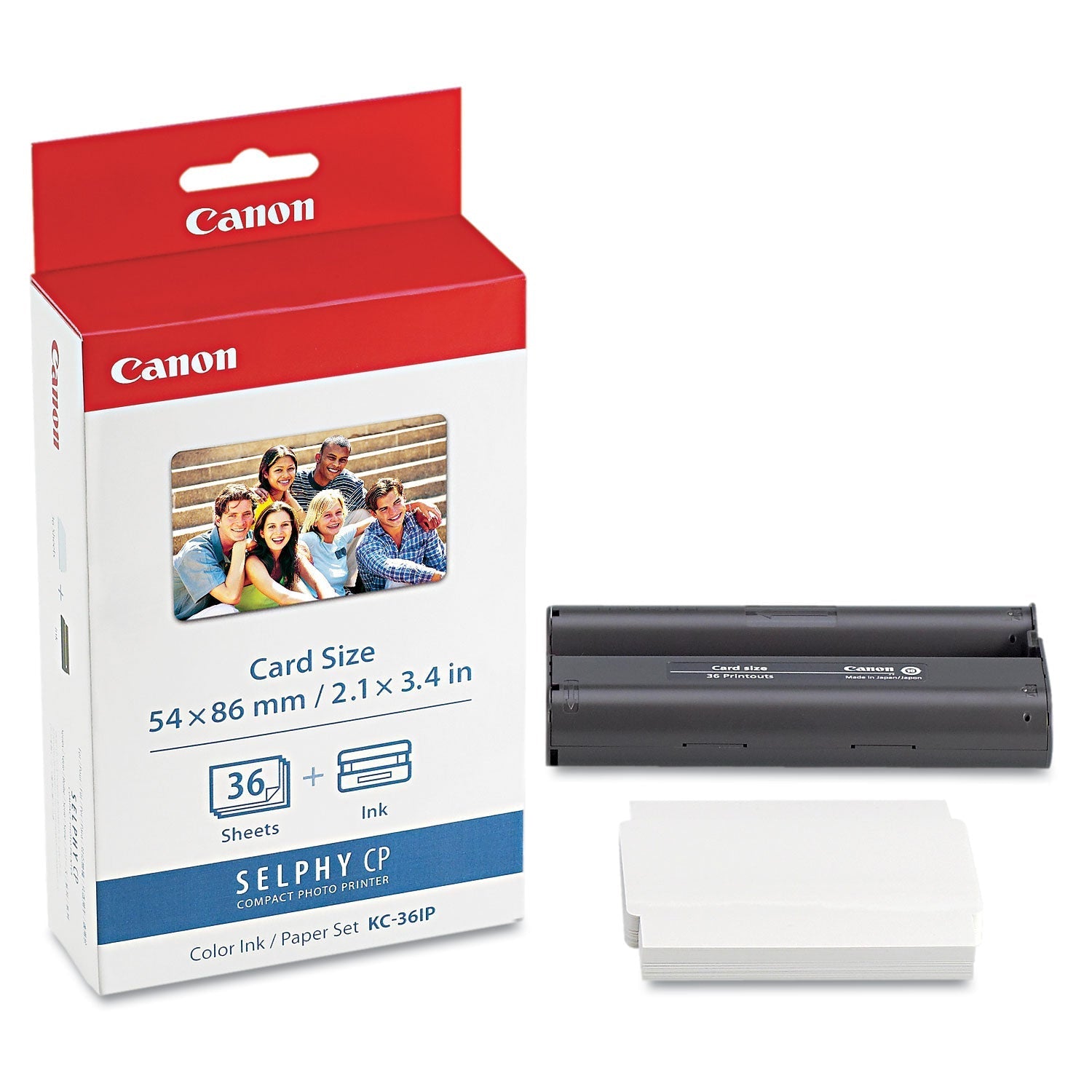 Canon® 7739a001 (kc-36ip) Ink/paper Combo, Black/tri-Color