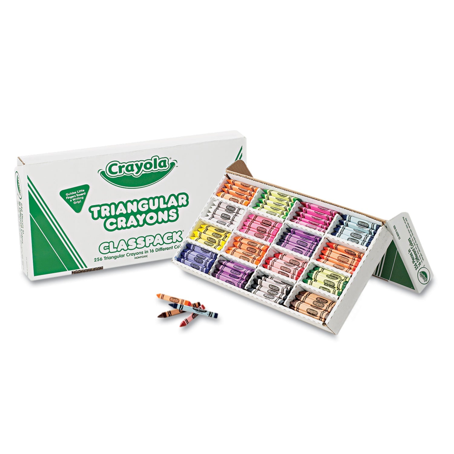 Crayola® Classpack Triangular Crayons, 16 Colors, 256/carton