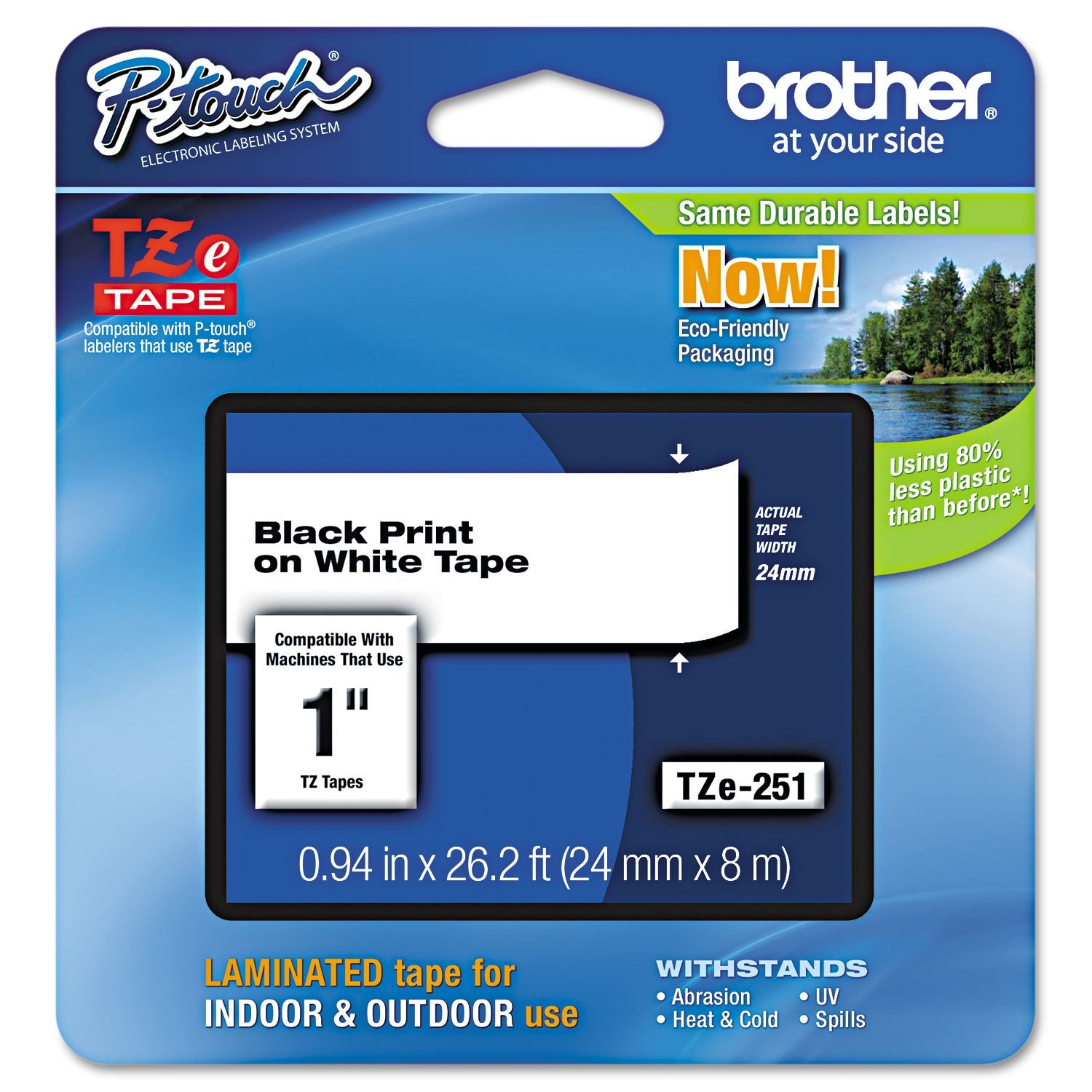 Brother P-Touch Tze Laminated Labeling Tape