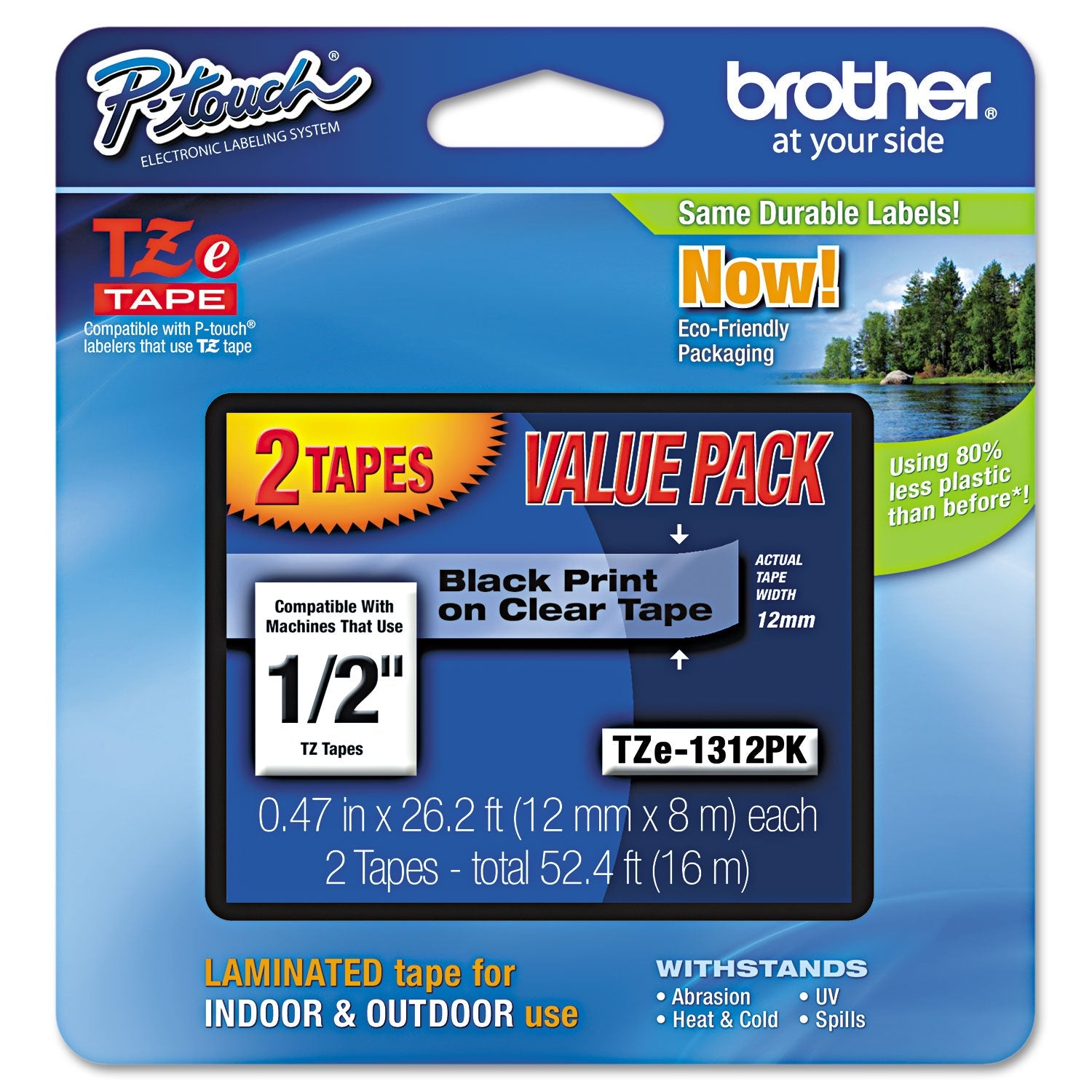 Brother P-Touch Tze Laminated Labeling Tape