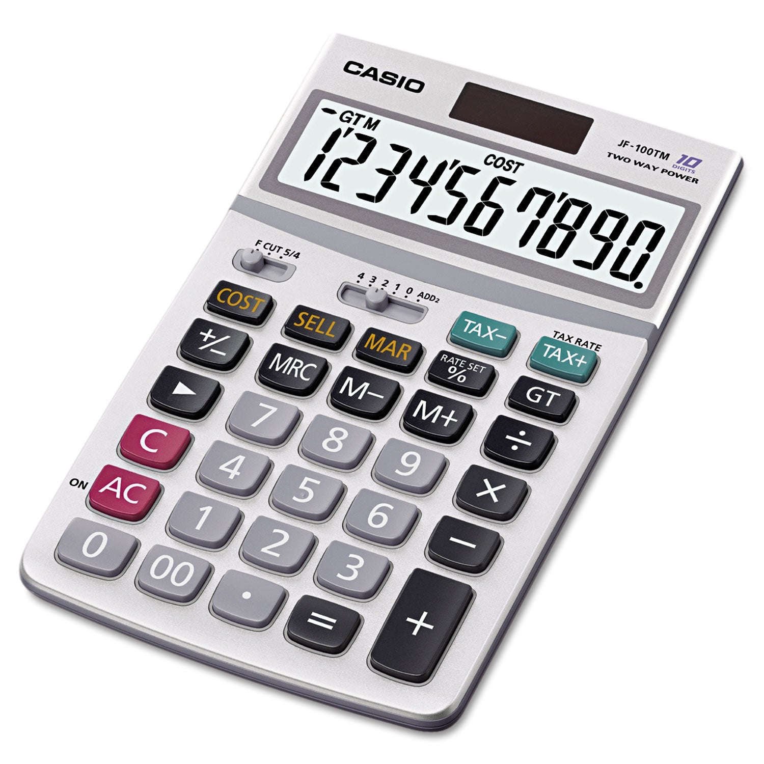 Casio® Jf100ms Desktop Calculator, 10-Digit Lcd
