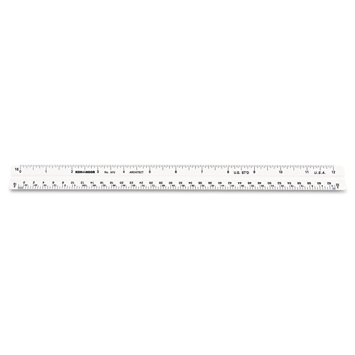 Chartpak® Triangular Scale, Plastic, 12" Long, Architectural, White