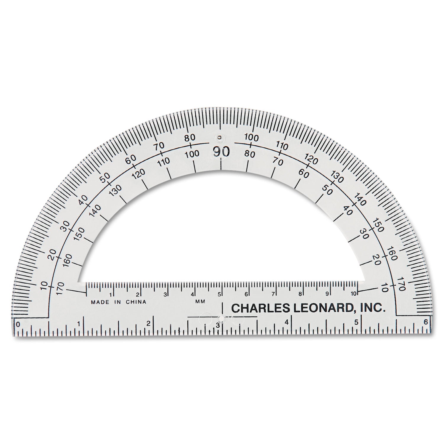 Open Center Protractor | 6", Clear, Dozen
