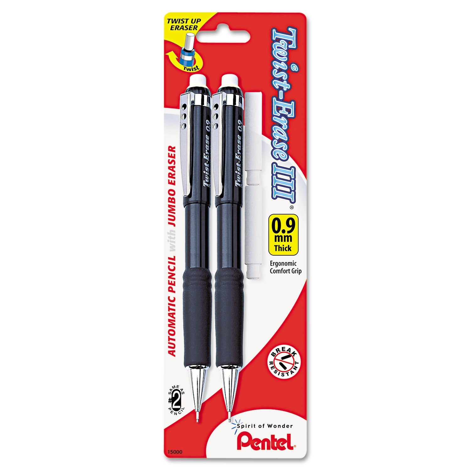Twist-Erase III Mechanical Pencil | 0.9mm, 2/Pack