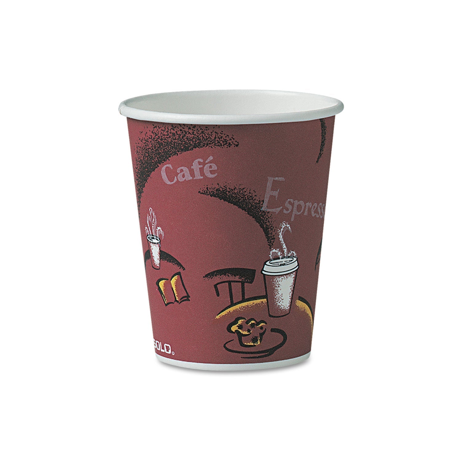 Paper Hot Drink Cups in Bistro Design | 10oz