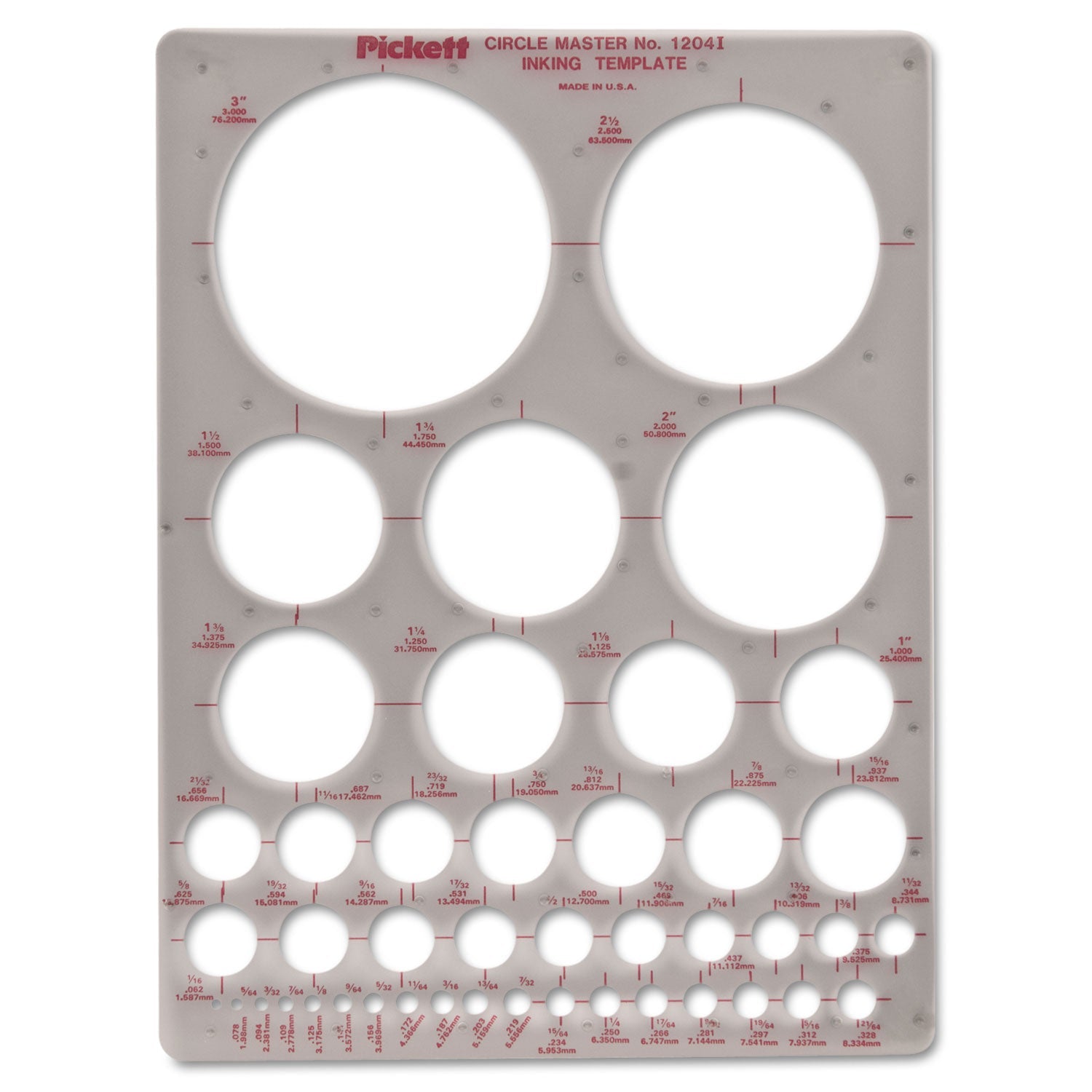 Chartpak® Templates, Circles, 7 X 10, Smoke