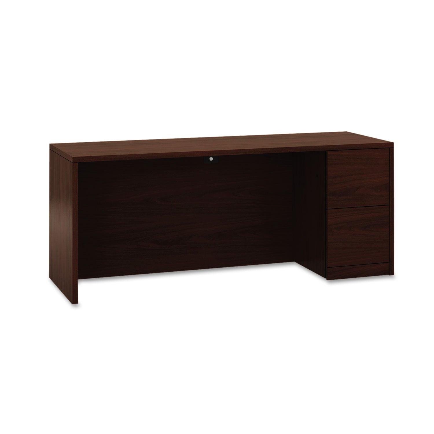 HON® 10500 Series Full-Height Left Pedestal Credenza, 72w X 24d X 29.5h, Mahogany