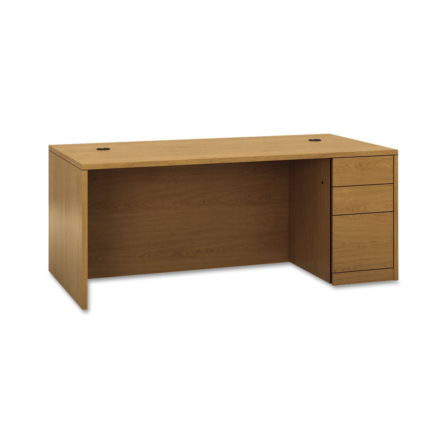 HON® 10500 Series "l" Workstation Right Pedestal Desk With Full-Height Pedestal, 72" X 36" X 29.5", Harvest