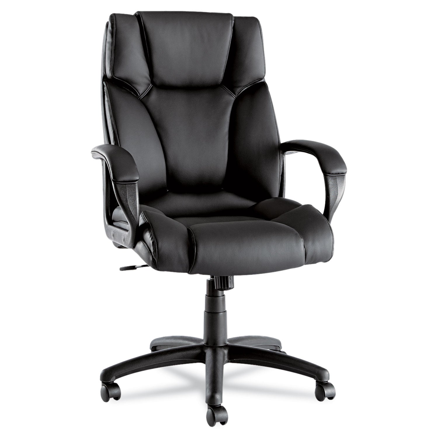 Alera® Alera Fraze Series Executive High-Back Swivel/tilt Bonded Leather Chair, Supports 275 Lb, 17.71" To 21.65" Seat Height, Black