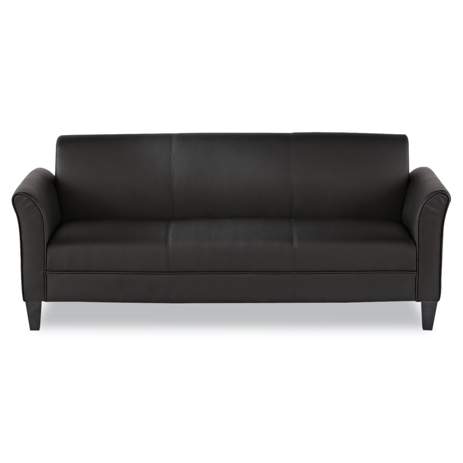 Alera® Alera Reception Lounge Sofa Series, Three-Cushion Sofa, 77" x 31.5" x 32", Black