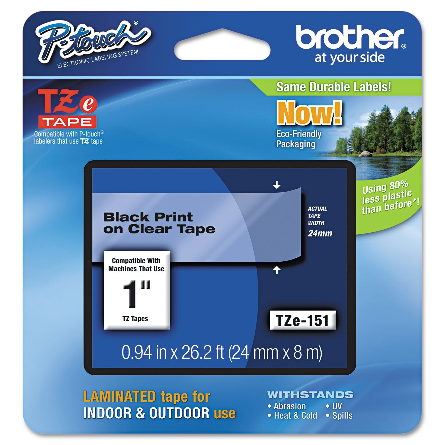 Brother P-Touch Tze Laminated Labeling Tape