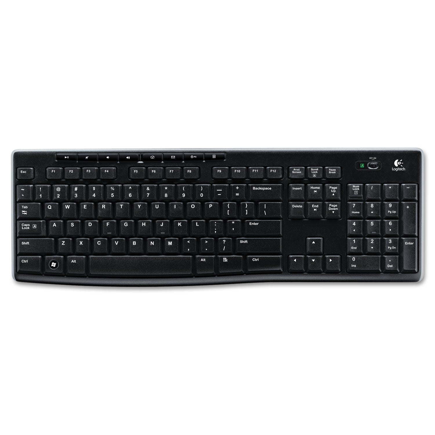 Logitech® K270 Wireless Keyboard, Usb Unifying Receiver, Black
