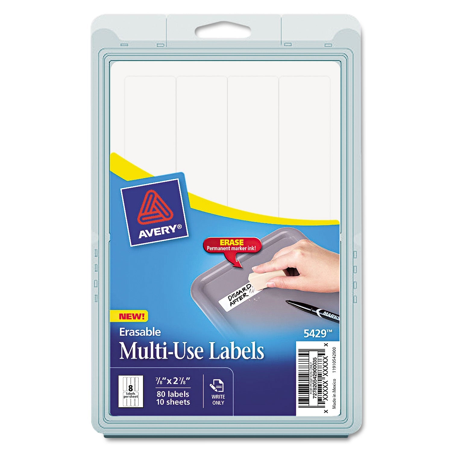 Erasable ID Labels | 80/pack | White