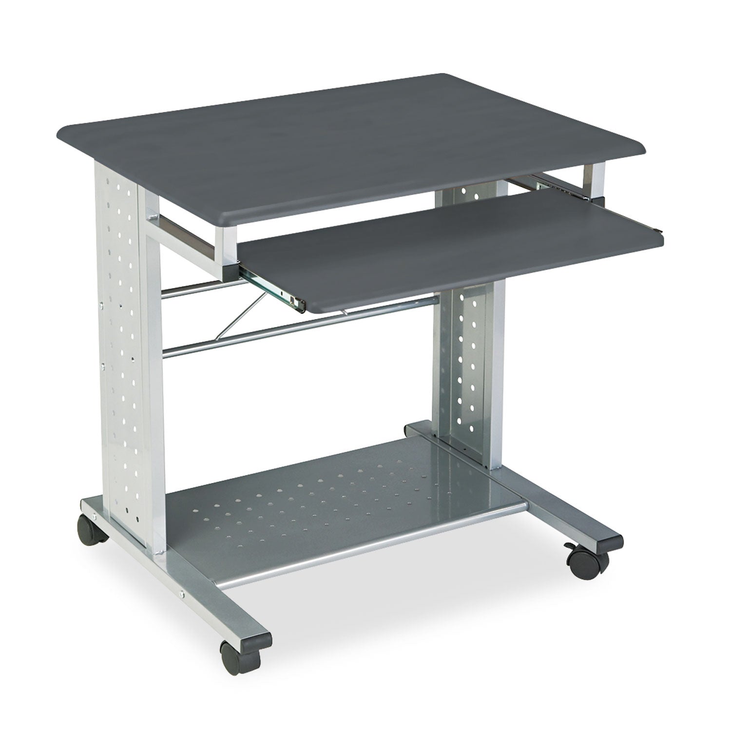 Safco Empire Mobile PC Cart | Anthracite/Silver