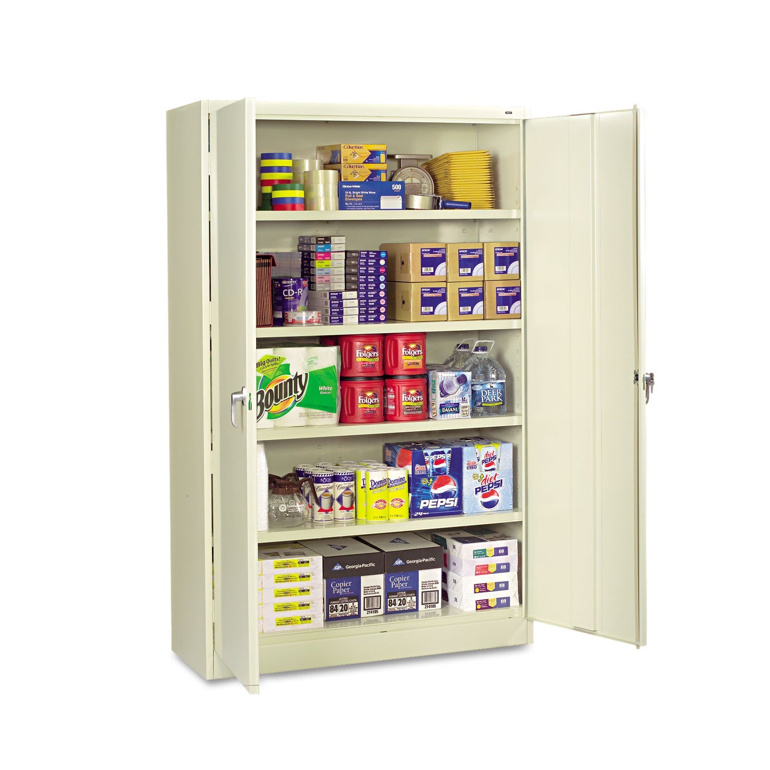 Jumbo Steel Storage Cabinet | Tennsco, Putty