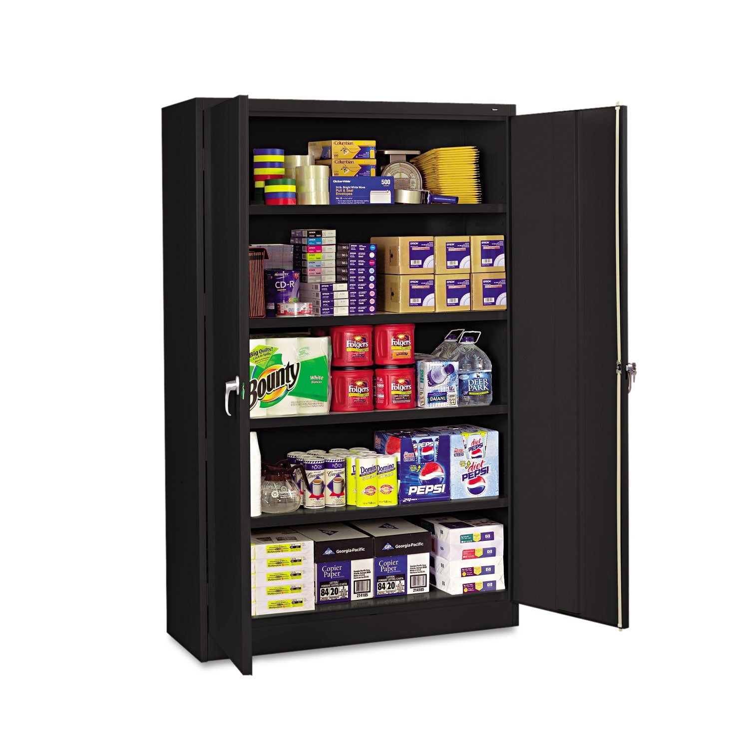 Jumbo Steel Storage Cabinet | Tennsco Black