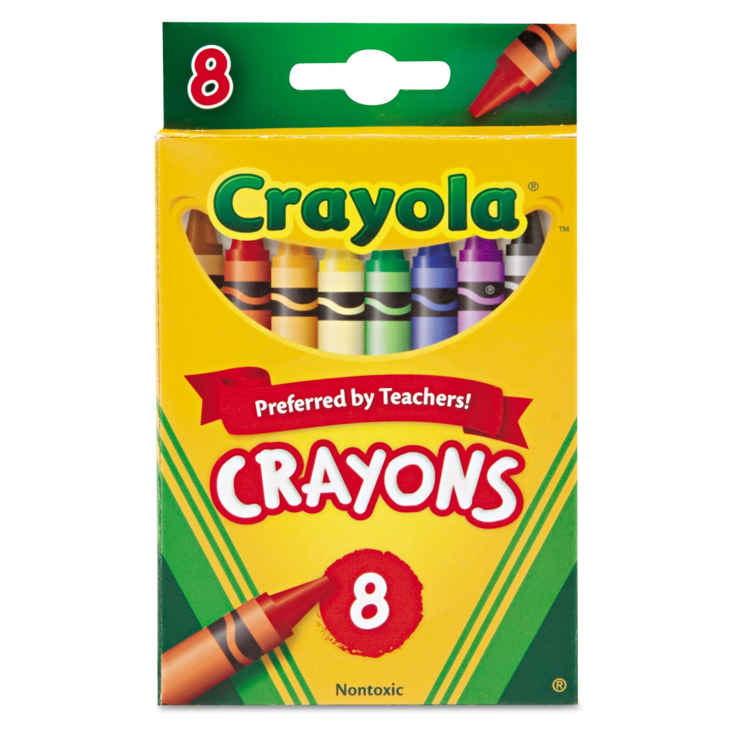 Crayola® Classic Color Crayons, Peggable Retail Pack, Peggable Retail Pack, 8 Colors/pack