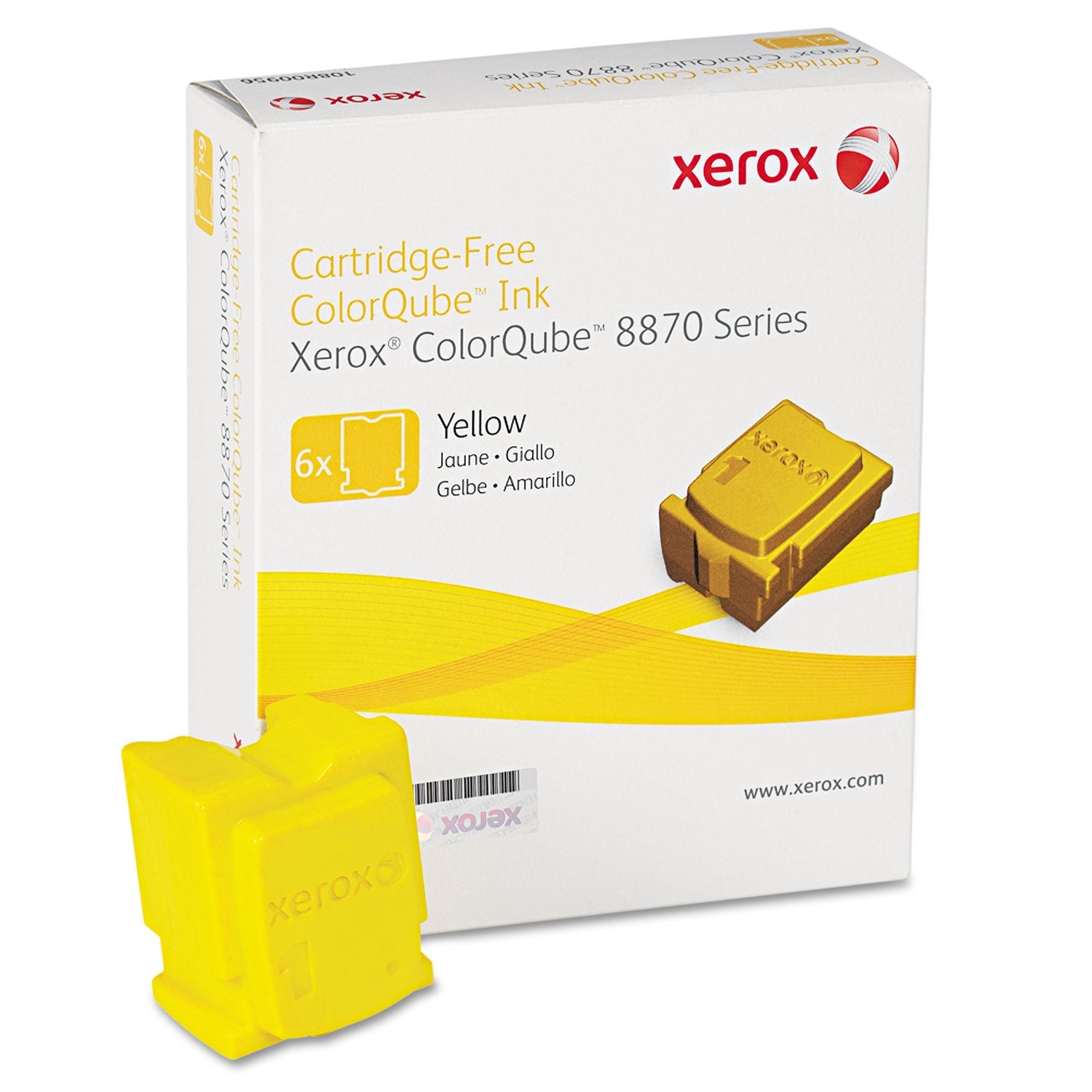 Xerox® 108r00952 Solid Ink Stick, 17,300 Page-Yield, Yellow, 6/box