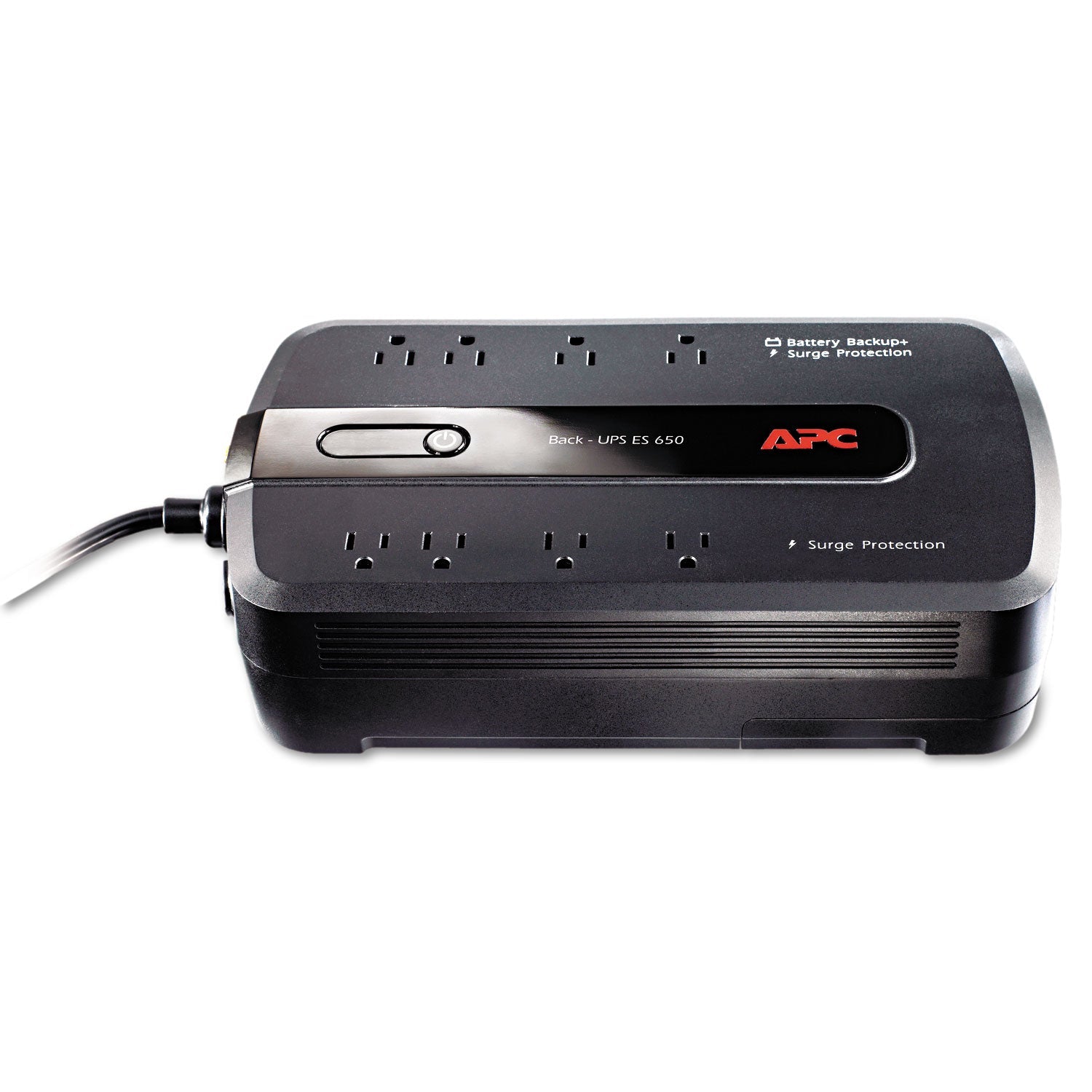 APC® BE650G1 Back-UPS ES 650 Battery Backup System, 8 Outlets, 650 VA, 340 J