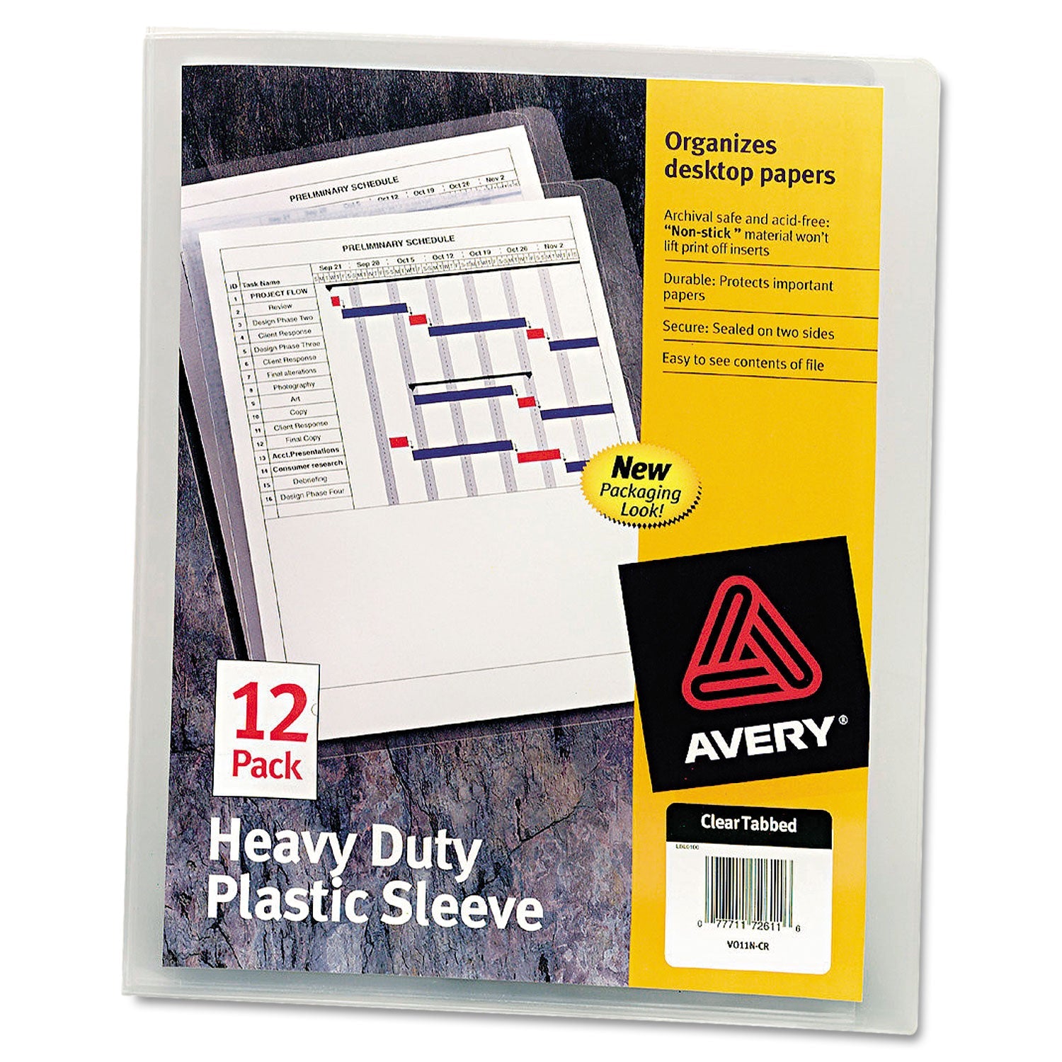 Heavy-Duty Plastic Sleeves | Clear | 12/pack