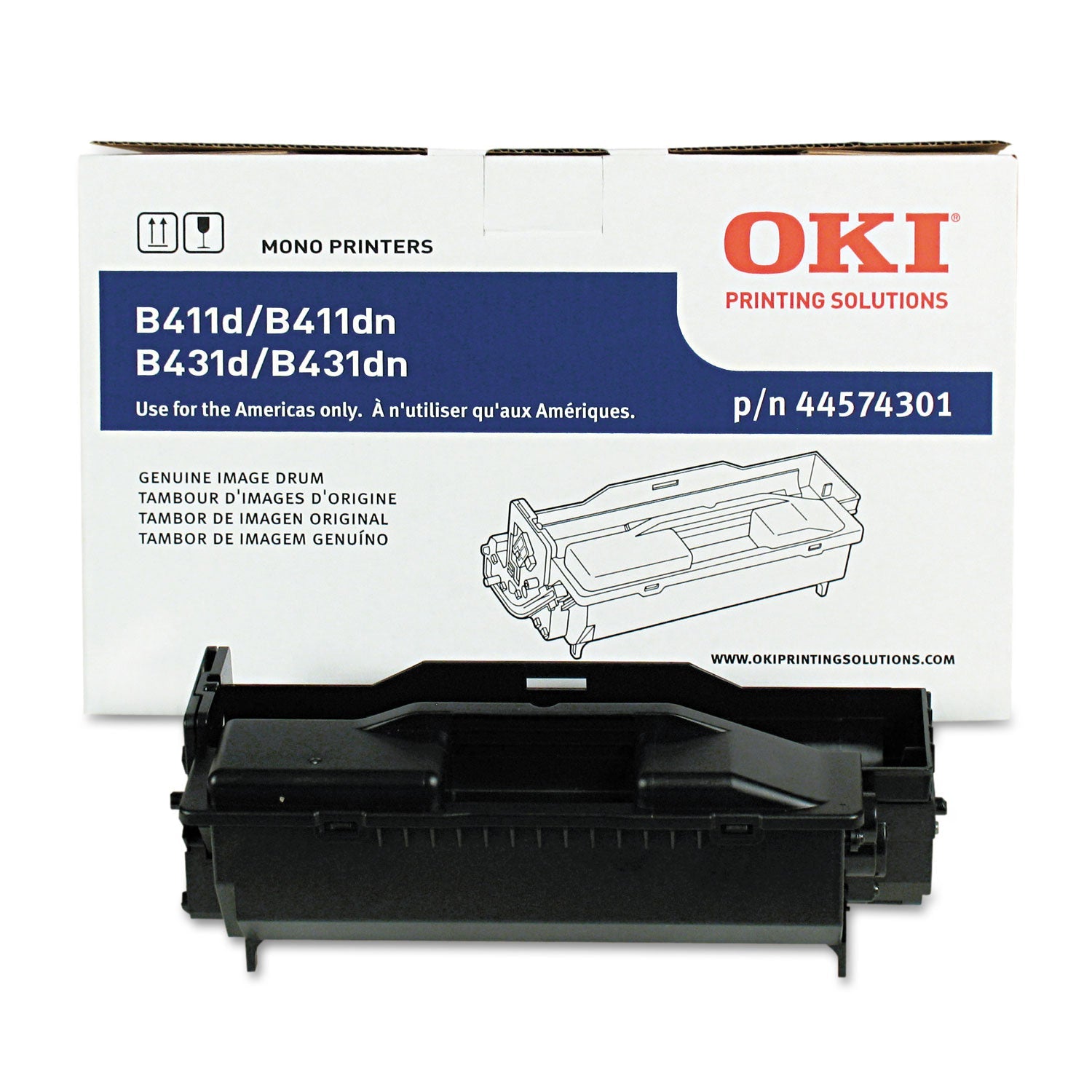 Oki® 44574301 DRUM UNIT, 30,000 PAGE-YIELD, BLACK