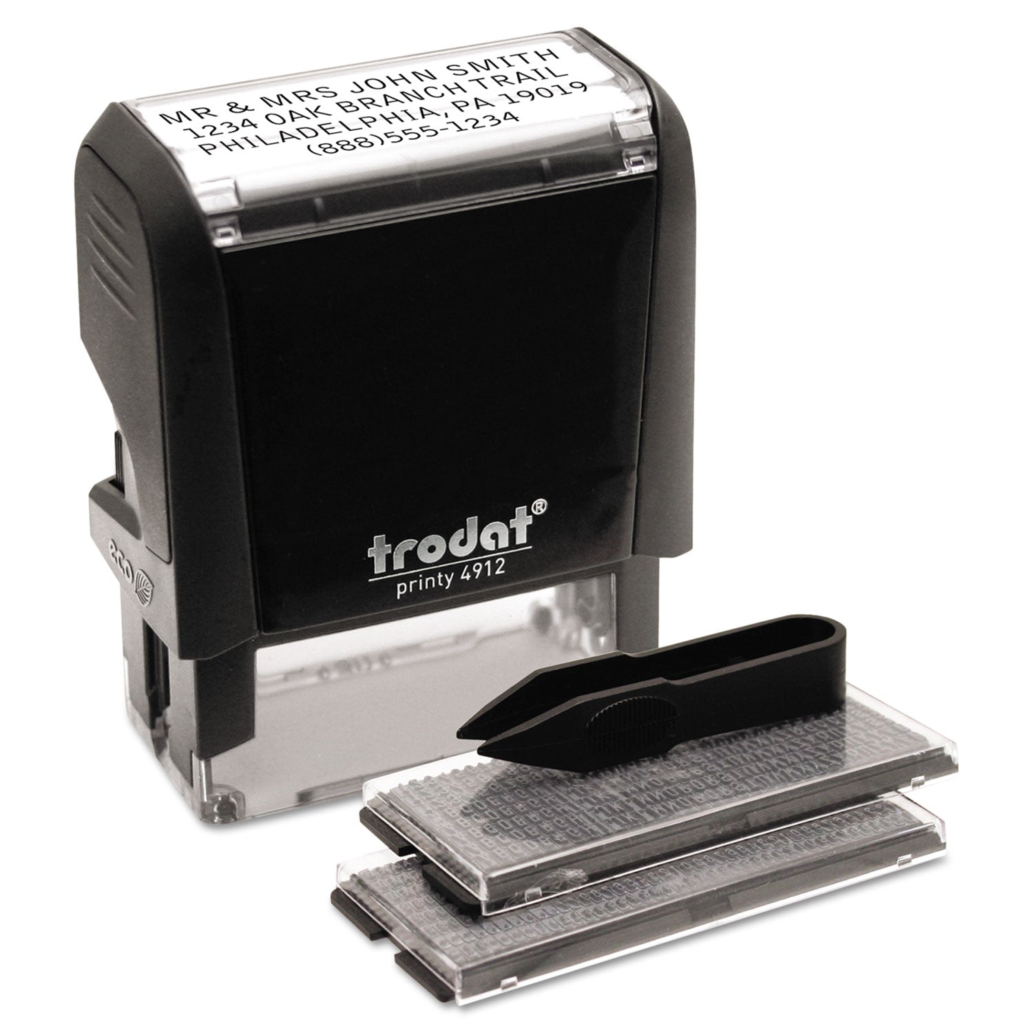 Trodat Printy Do It Yourself Message Stamp | Black