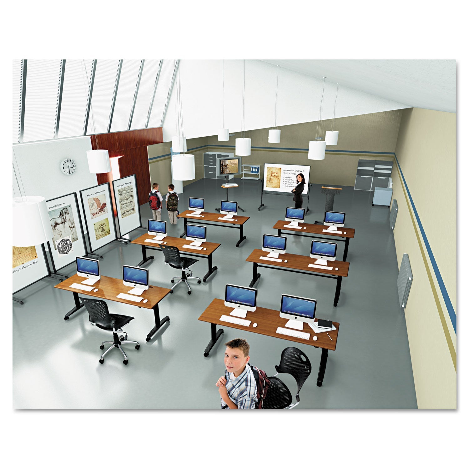 MooreCo™ Lumina Table Top, Rectangular, 72w X 24d, Cherry