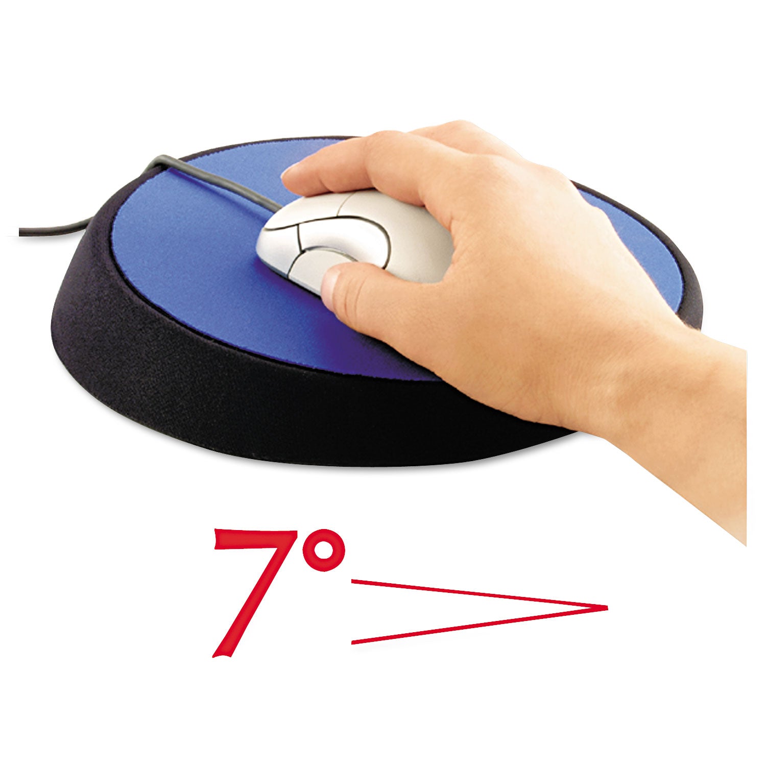 Allsop® Wrist Aid Ergonomic Circular Mouse Pad, 9" Dia., Cobalt